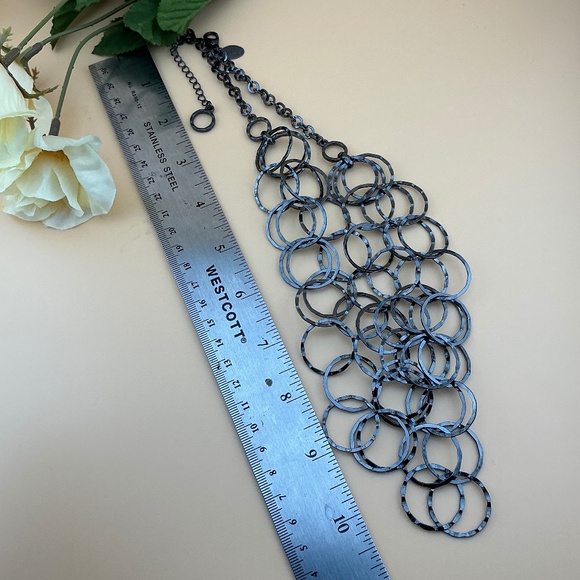 WHBM Gun Metal Loop Necklace - Picture 3 of 3